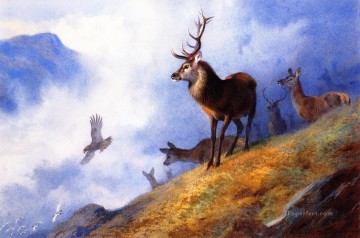 Animal Painting - pájaros y ciervos